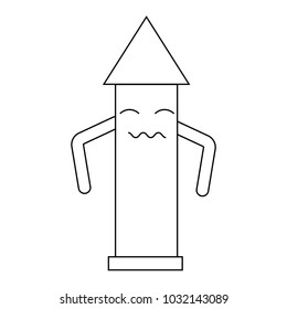 Kawaii rocket icon