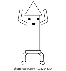 Kawaii rocket icon