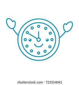 kawaii round clock time minute cartoon