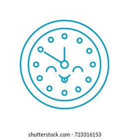 kawaii round clock time minute cartoon