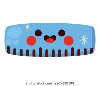kawaii ruler design over white