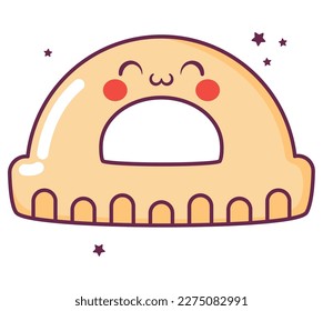 kawaii ruler design over white