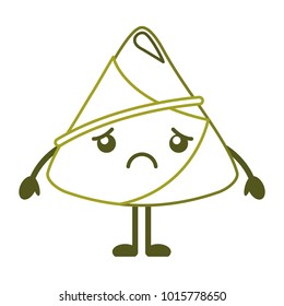 kawaii sad rice dumpling cartoon