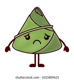 kawaii sad rice dumpling cartoon