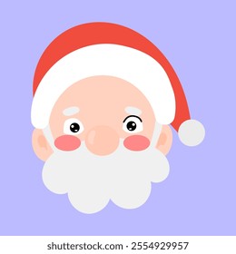 kawaii santa claus head element stock design
