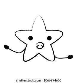 kawaii sea star icon