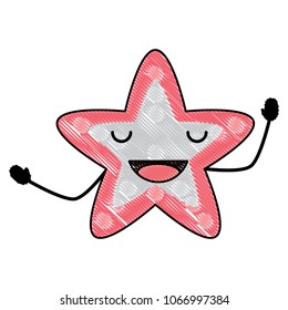kawaii sea star icon