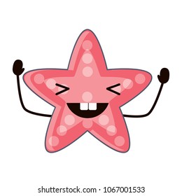 kawaii sea star icon