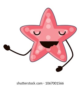 kawaii sea star icon