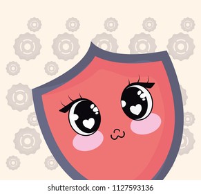 kawaii shield icon