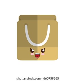 kawaii shopping bag icon