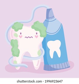 kawaii náusei dentífrico y dentífrico lindo