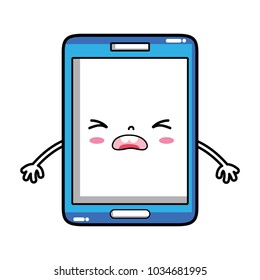 kawaii smartphone cute pity face