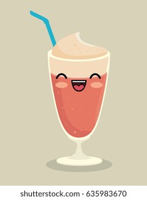 Kawaii smoothie icon