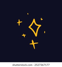 kawaii faísca doodles design de elemento. sparkles