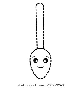 kawaii spoon  vector illustration
