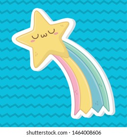 Kawaii of star cartoon design