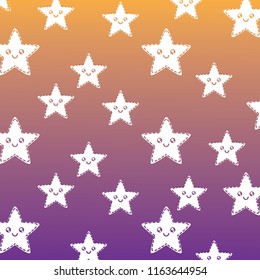 kawaii stars pattern
