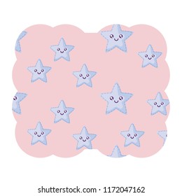 kawaii stars pattern