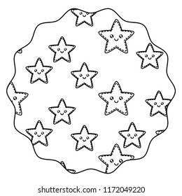 kawaii stars pattern