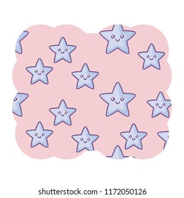 kawaii stars pattern