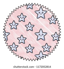 kawaii stars pattern