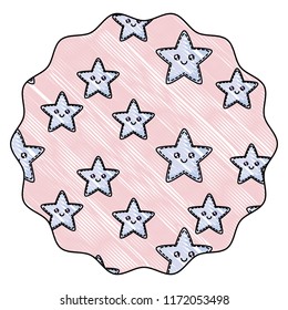 kawaii stars pattern