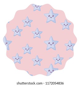 kawaii stars pattern