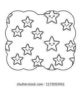 kawaii stars pattern