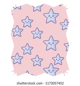 kawaii stars pattern