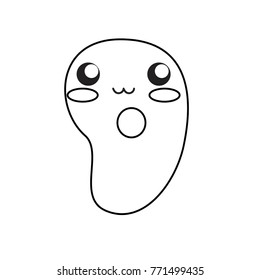 kawaii steak of meat icon 