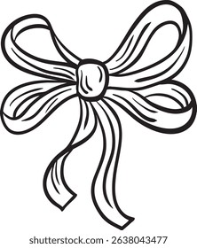 Kawaii style cartoon bow illustration 
