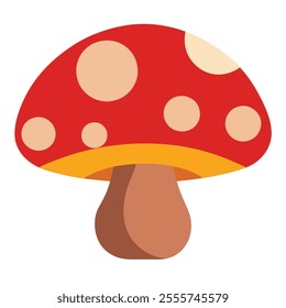 Kawaii Style Cartoon set of  mushrooms, poisoned and healthy, vegetarian food in a flat style Vector illustration.