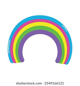 Kawaii style colorful rainbow illustration