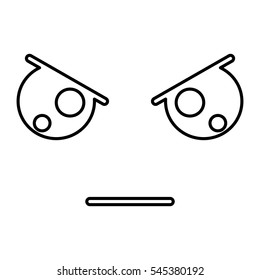 Kawaii style facial expression vector illustration design
