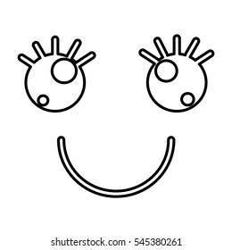 Kawaii style facial expression vector illustration design