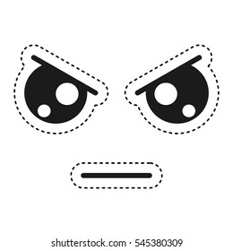 Kawaii style facial expression vector illustration design