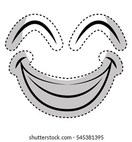 Kawaii style facial expression vector illustration design