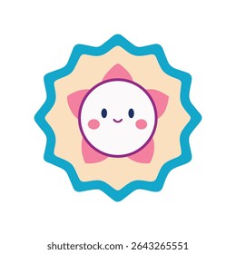 Kawaii Style Promo Badges with Cute Characters