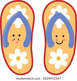 Kawaii Summer Icon – Cute Vector in Pastel Cartoon Style