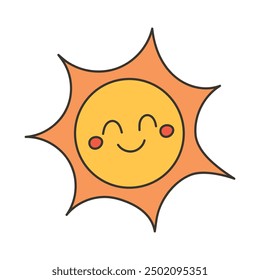 Kawaii Sun Doodle _ Single Vector 2