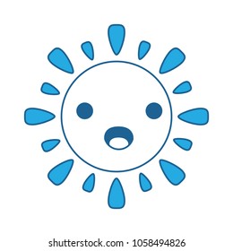 Kawaii sun icon