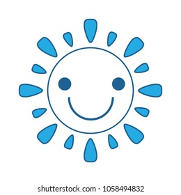 Kawaii sun icon
