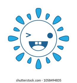 Kawaii sun icon
