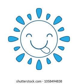 Kawaii sun icon