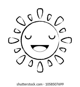 Kawaii sun icon