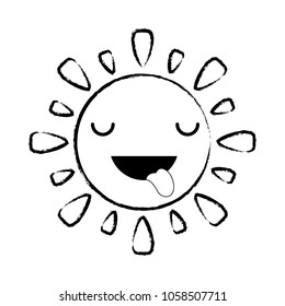 Kawaii sun icon
