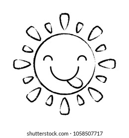 Kawaii sun icon