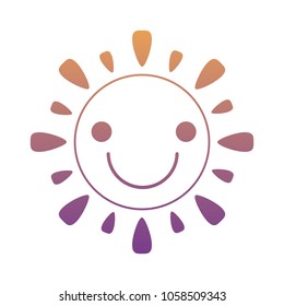 Kawaii sun icon