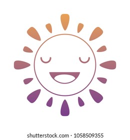Kawaii sun icon